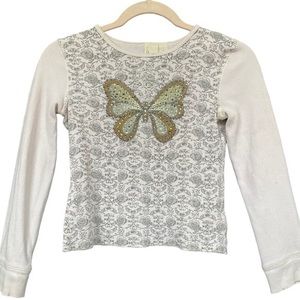 Rhinestone butterfly‎ graphic tee